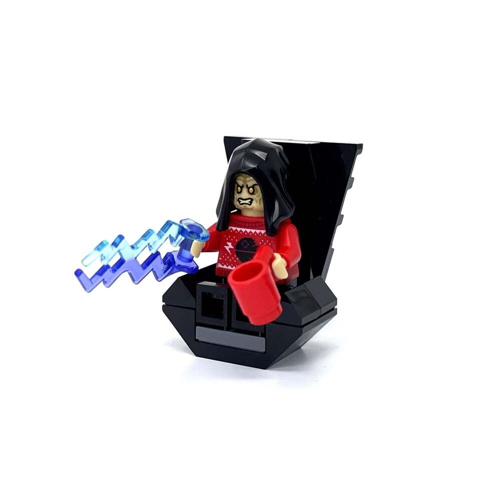 LEGO Star Wars Emperor Palpatine Minifigure Holiday Sweater with Throne & Lightn
